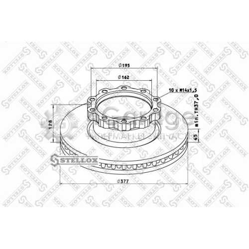 STELLOX 8500712SX Тормозной диск