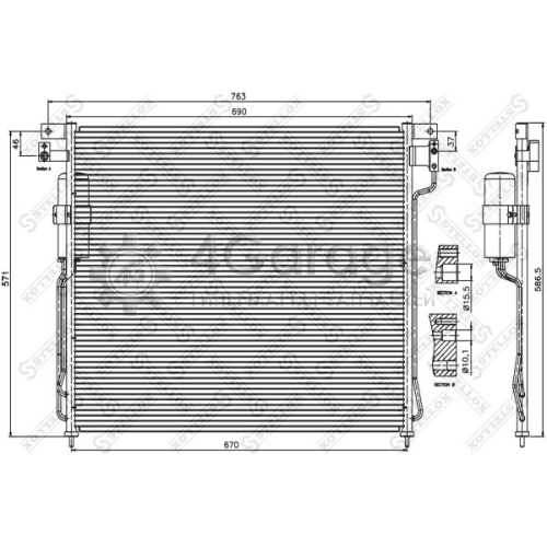 STELLOX 1045383SX Конденсатор кондиционер