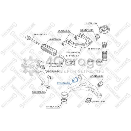 STELLOX 8751044SX Подвеска рычаг независимой подвески колеса