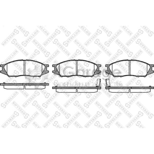 STELLOX 001080SX Комплект тормозных колодок дисковый тормоз
