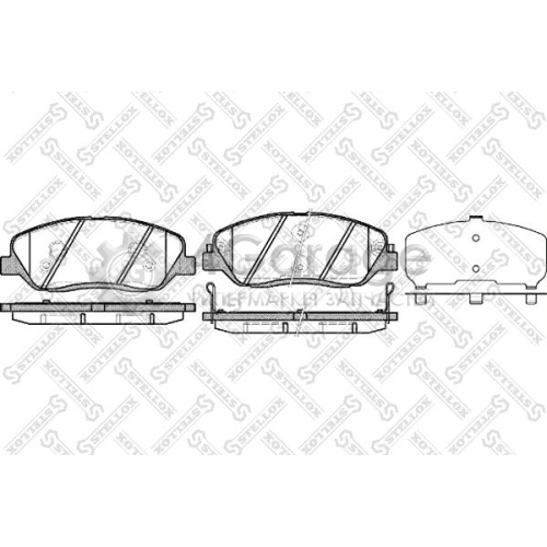 STELLOX 001092BSX Комплект тормозных колодок дисковый тормоз