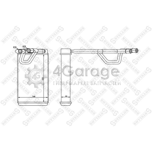 STELLOX 1035214SX Теплообменник отопление салона