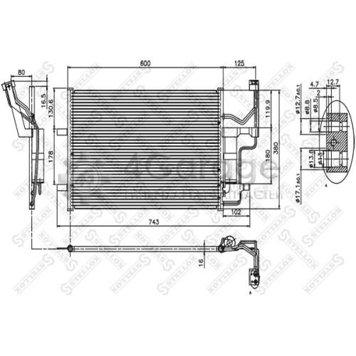 STELLOX 1045118SX Конденсатор кондиционер