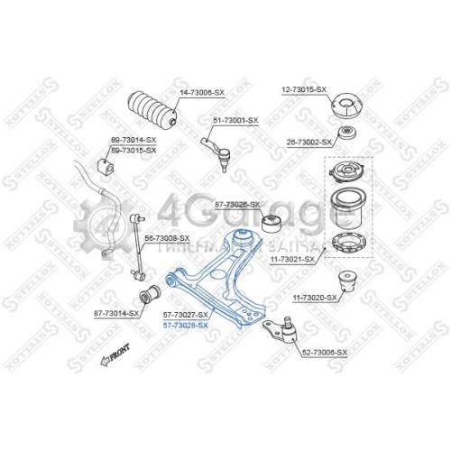 STELLOX 5773028SX Рычаг независимой подвески колеса подвеска колеса