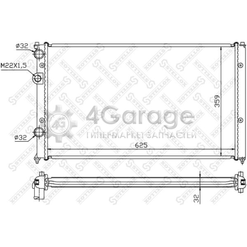 STELLOX 1025199SX Радиатор охлаждение двигателя