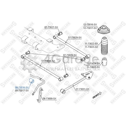 STELLOX 8973016SX Опора стабилизатор