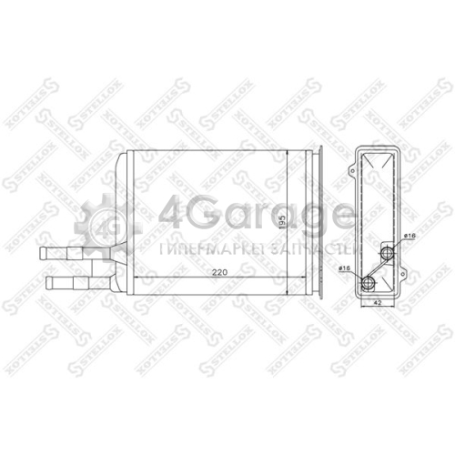 STELLOX 1035025SX Теплообменник отопление салона