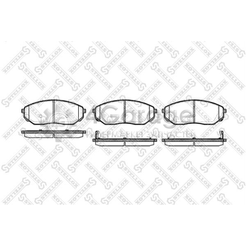 STELLOX 1052002BSX Комплект тормозных колодок дисковый тормоз