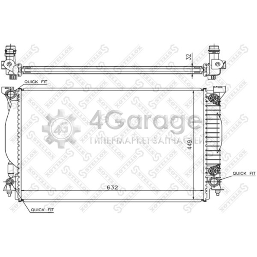 STELLOX 1025517SX Радиатор охлаждение двигателя