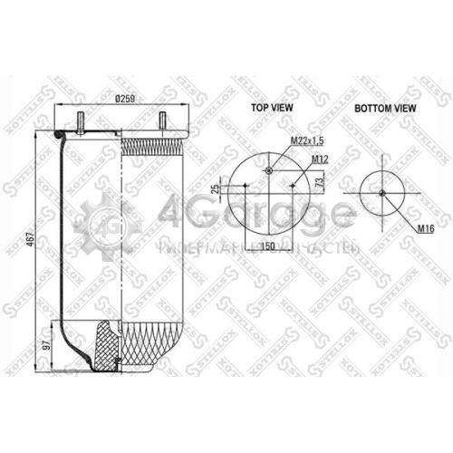 STELLOX 9026190SX Кожух пневматической рессоры