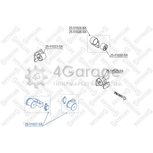 STELLOX 2551027SX Подвеска двигатель