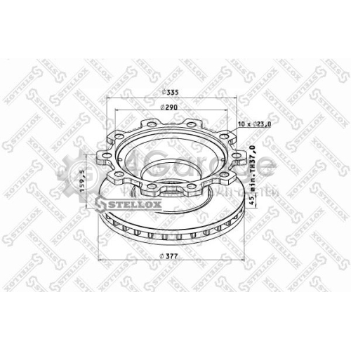 STELLOX 8500808SX Тормозной диск