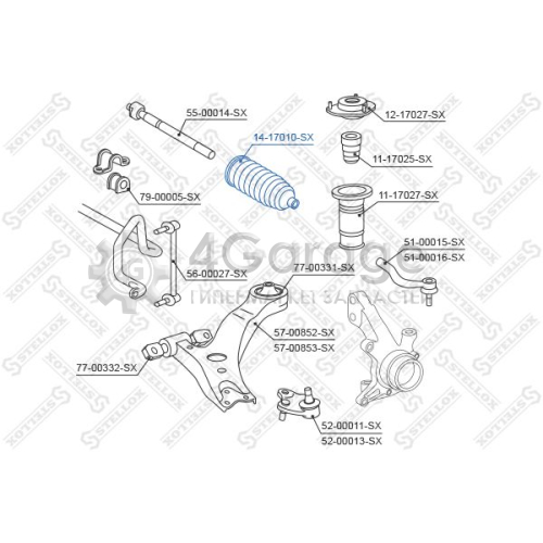 STELLOX 1417010SX Пыльник рулевое управление