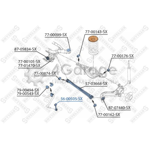 STELLOX 5600505SX Тяга / стойка стабилизатор