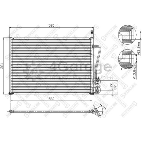 STELLOX 1045020SX Конденсатор кондиционер