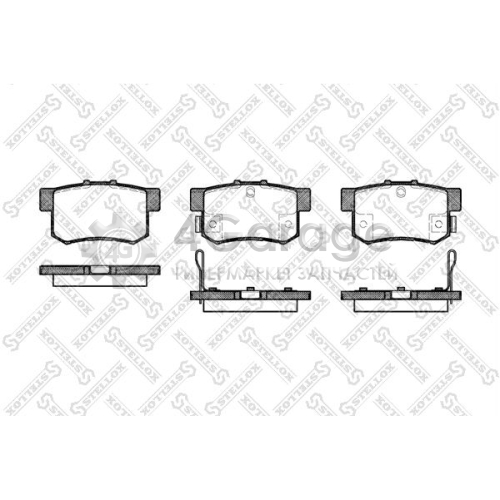 STELLOX 336052SX Комплект тормозных колодок дисковый тормоз