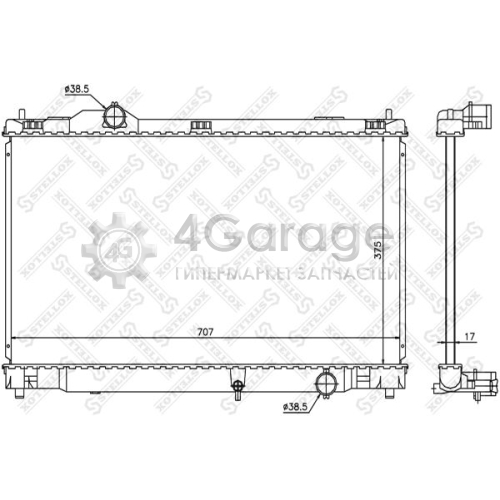 STELLOX 1026322SX Радиатор охлаждение двигателя