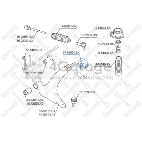 STELLOX 8751054SX Подвеска рычаг независимой подвески колеса