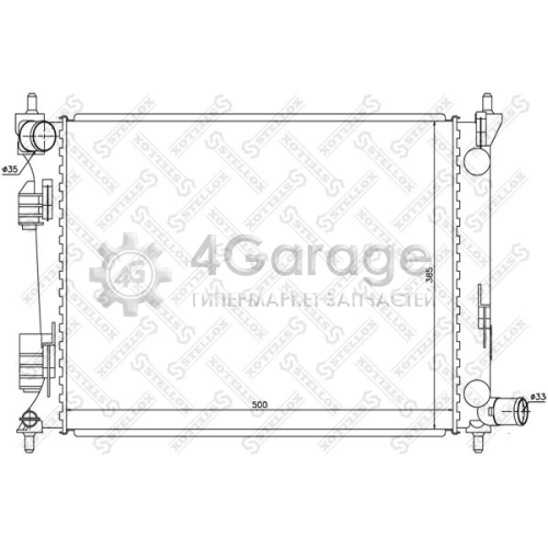 STELLOX 1026517SX Радиатор охлаждение двигателя