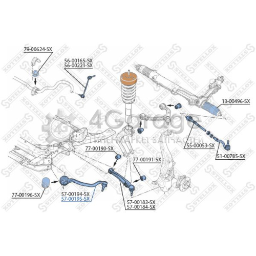 STELLOX 5700195SX Рычаг независимой подвески колеса подвеска колеса