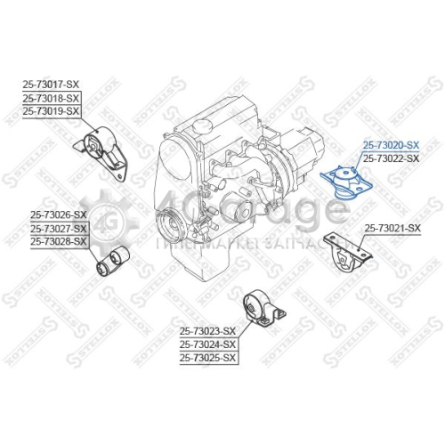 STELLOX 2573020SX Подвеска двигатель