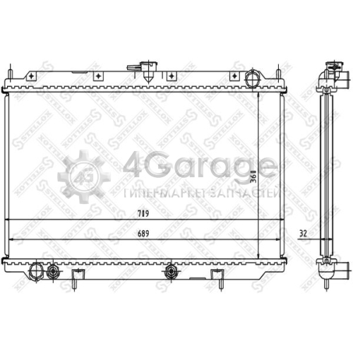 STELLOX 1025979SX Радиатор охлаждение двигателя