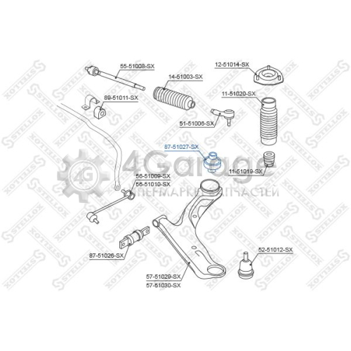 STELLOX 8751027SX Подвеска рычаг независимой подвески колеса