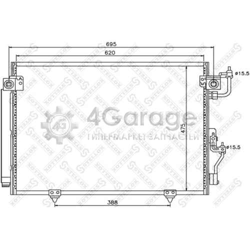 STELLOX 1045138SX Конденсатор кондиционер