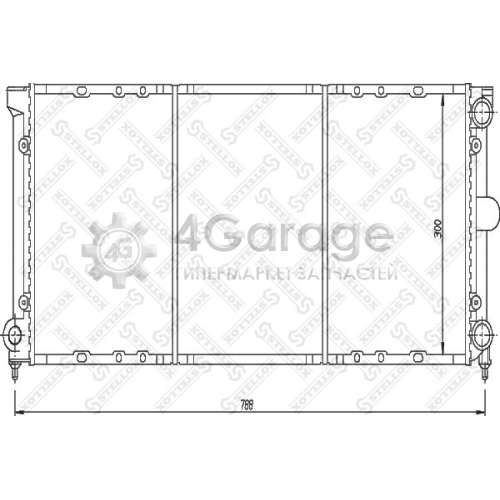 STELLOX 1025052SX Радиатор охлаждение двигателя