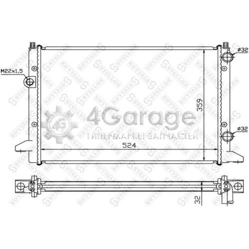 STELLOX 1025198SX Радиатор охлаждение двигателя