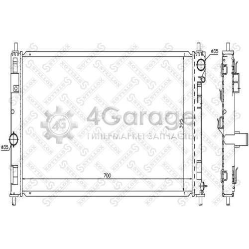 STELLOX 1025631SX Радиатор охлаждение двигателя