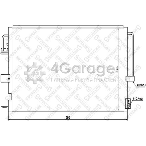 STELLOX 1045524SX Конденсатор кондиционер