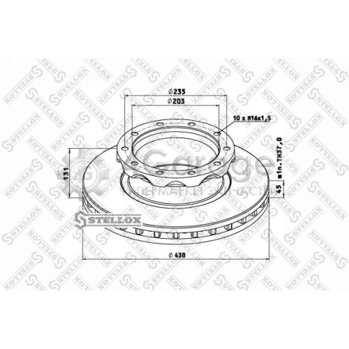 STELLOX 8500752SX Тормозной диск