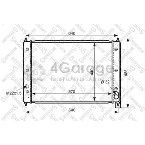 STELLOX 1025042SX Радиатор охлаждение двигателя