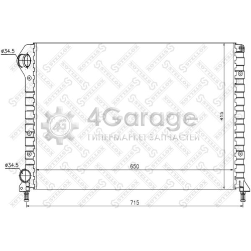 STELLOX 1025477SX Радиатор охлаждение двигателя