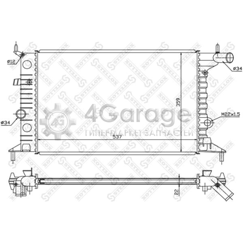 STELLOX 1025060SX Радиатор охлаждение двигателя