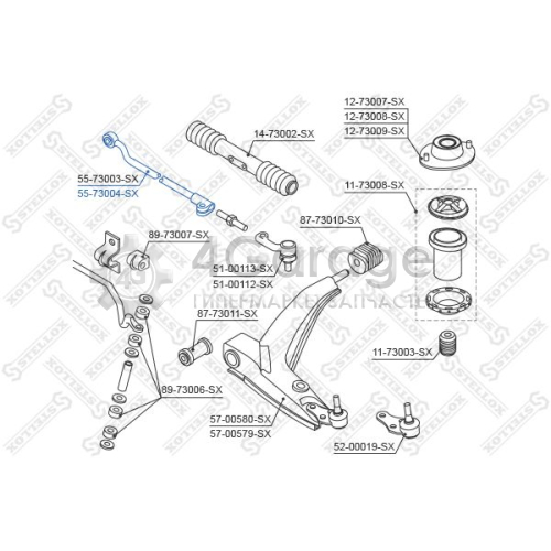 STELLOX 5573004SX Осевой шарнир рулевая тяга