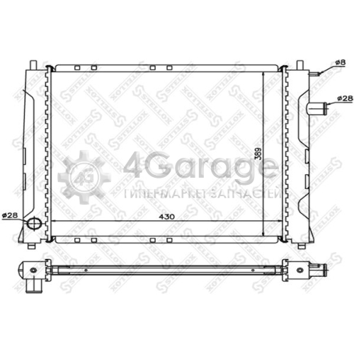 STELLOX 1025014SX Радиатор охлаждение двигателя