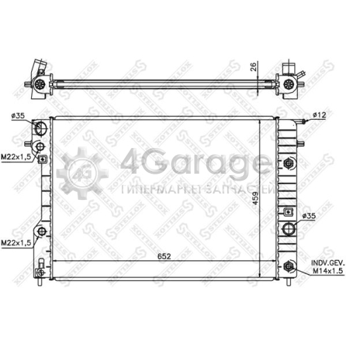 STELLOX 1025065SX Радиатор охлаждение двигателя