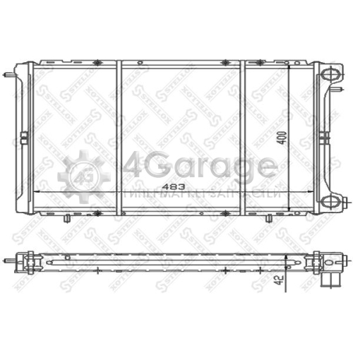 STELLOX 1025232SX Радиатор охлаждение двигателя