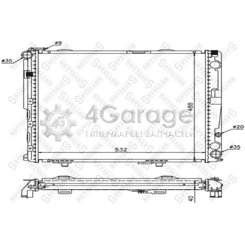 STELLOX 1025904SX Радиатор охлаждение двигателя