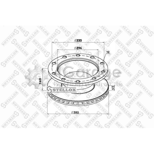 STELLOX 8500807SX Тормозной диск