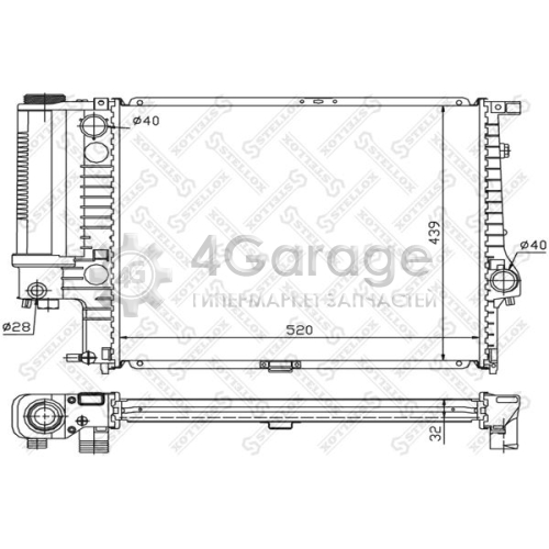 STELLOX 1025024SX Радиатор охлаждение двигателя