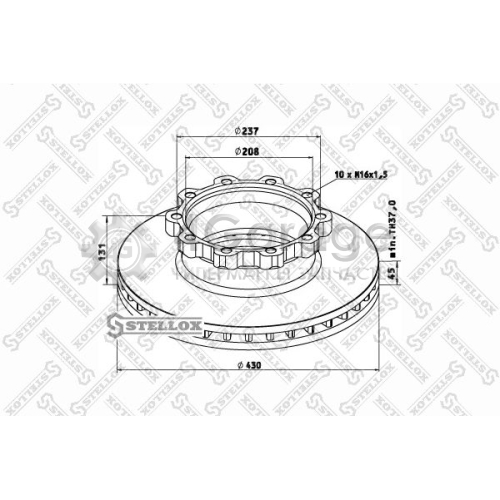 STELLOX 8500749SX Тормозной диск