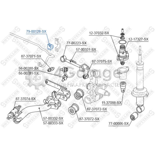 STELLOX 7900128SX Опора стабилизатор