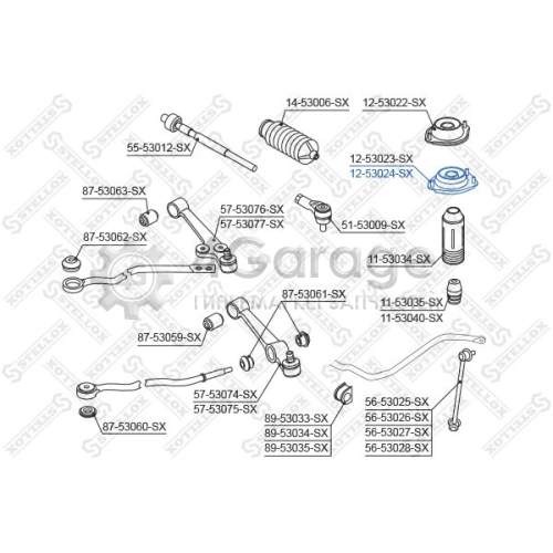 STELLOX 1253024SX Опора стойки амортизатора