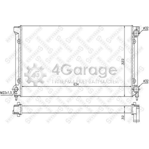 STELLOX 1025001SX Радиатор охлаждение двигателя