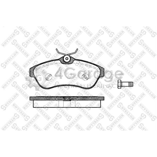 STELLOX 891000SX Комплект тормозных колодок дисковый тормоз