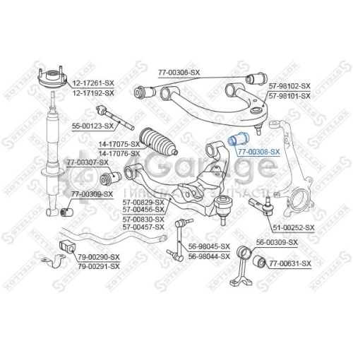 STELLOX 7700308SX Подвеска рычаг независимой подвески колеса