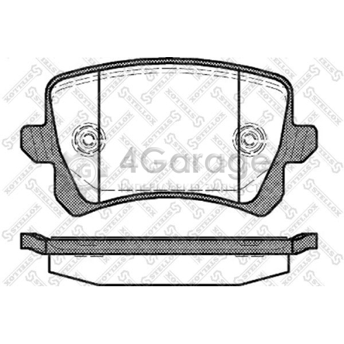 STELLOX 002001SX Комплект тормозных колодок дисковый тормоз